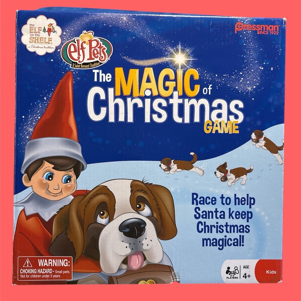 Elf Pets‎ The Magic of Christmas Board Game Ages 4+ Complete Pressman 2017 EUC